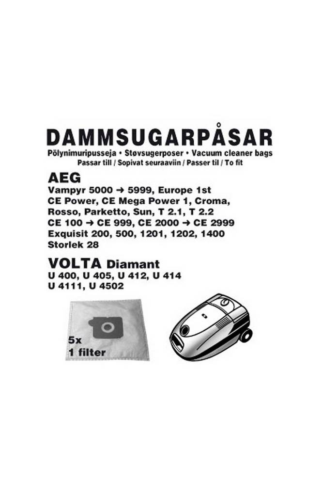 Champion Nordic Dammpåsar AEG 5st 1st filter (1006CH)