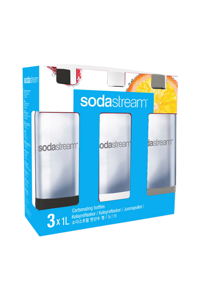 Sodastream PET-flaska 3 st 1L Sv/Vi/Si