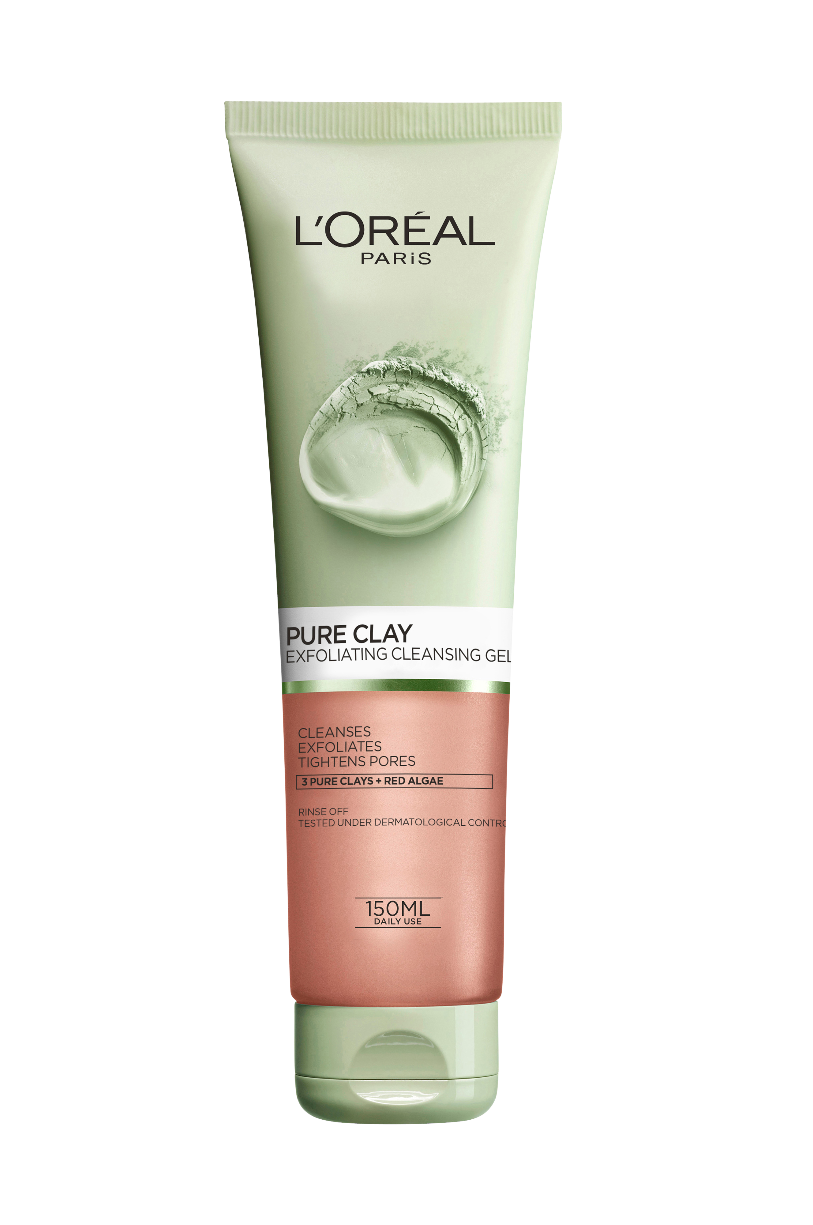 L'Oréal Paris Pure Clay Exfoliating Cleansing Gel 150ml Skønhed