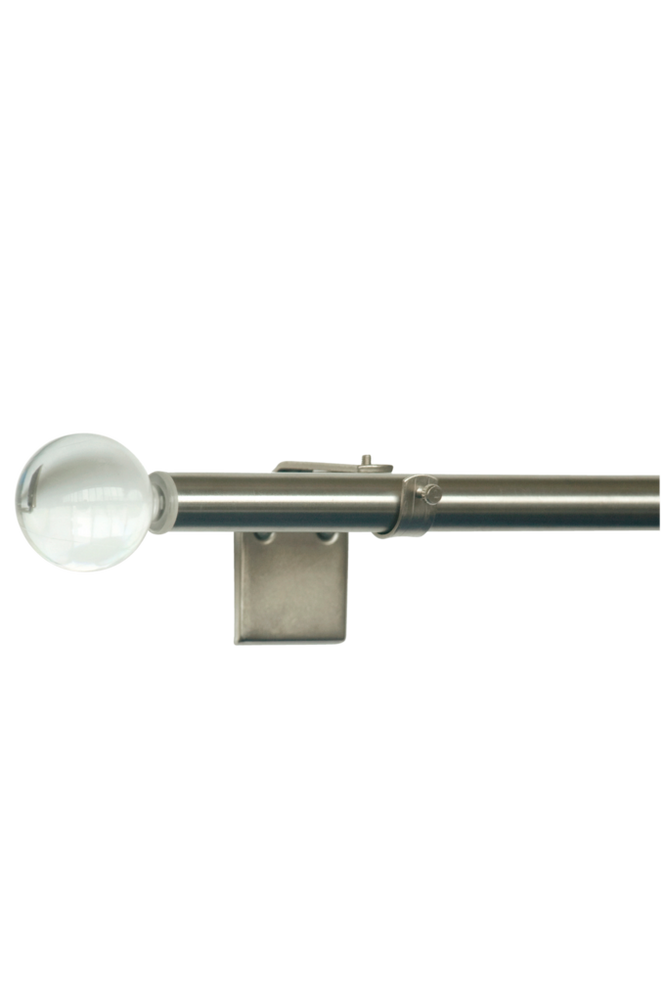 Hasta Gardinstangsett Klara 18/20Transparent/rustfritt