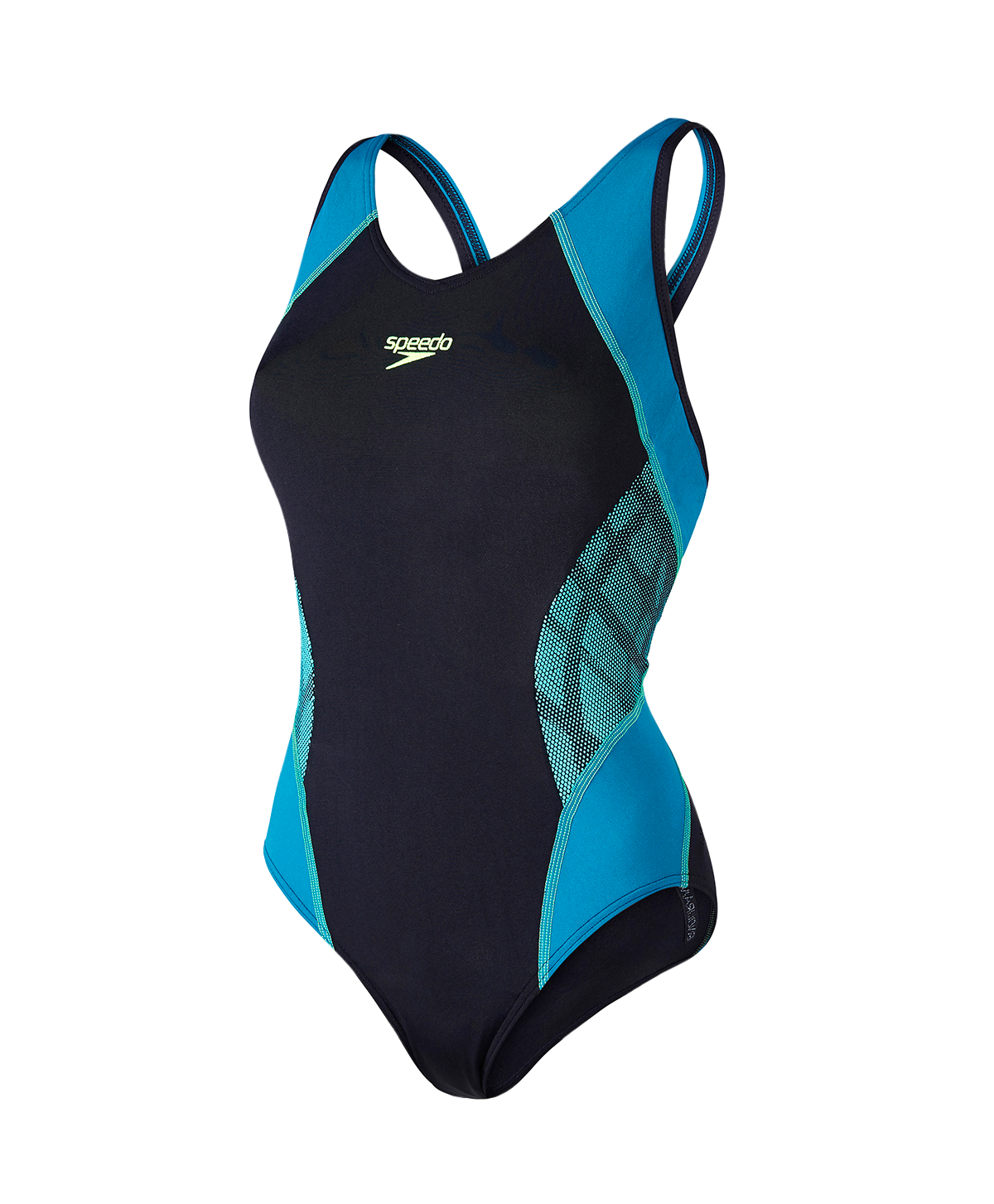 Speedo Baddräkt Fit Splice Muscleback med inbyggd bh Svart
