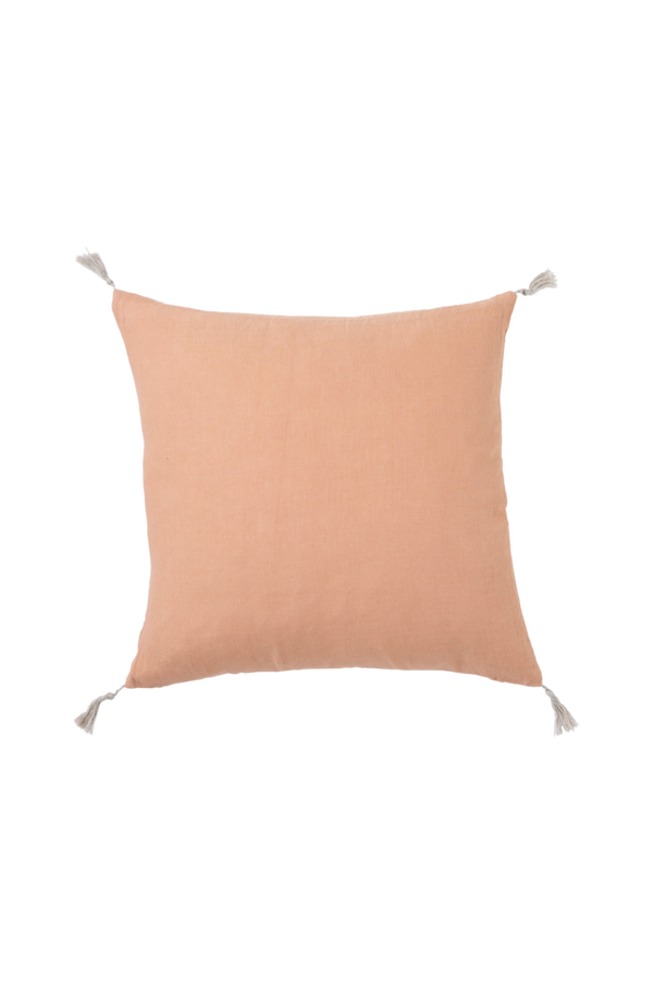 Bilde av Putetrekk Candice Tassel i vasket lin 50x50 cm - Sandstone
