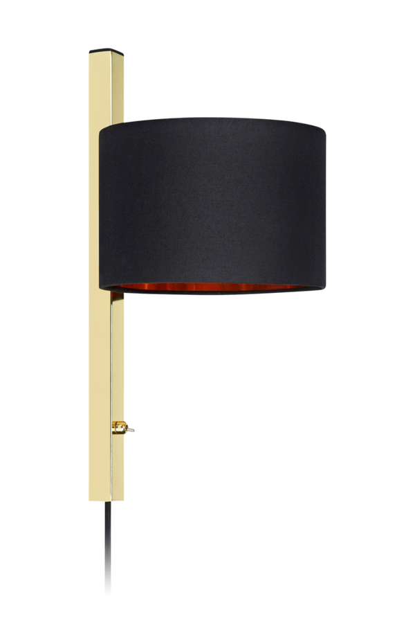 Bilde av Vegglampe PULLMAN Messing/svart - 30151
