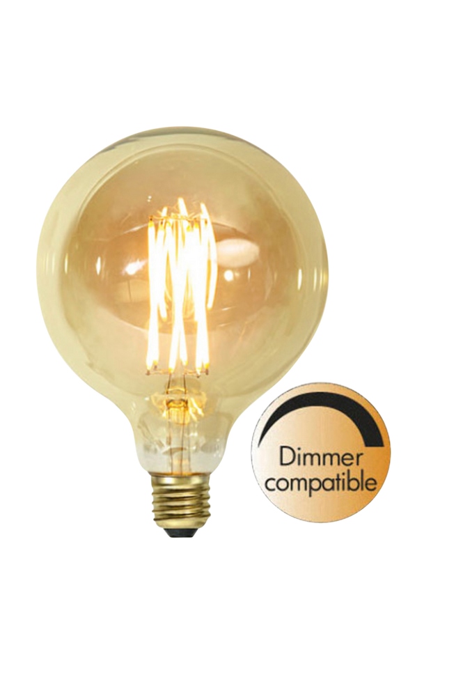 LED-lampa E27 G125 Vintage Gold