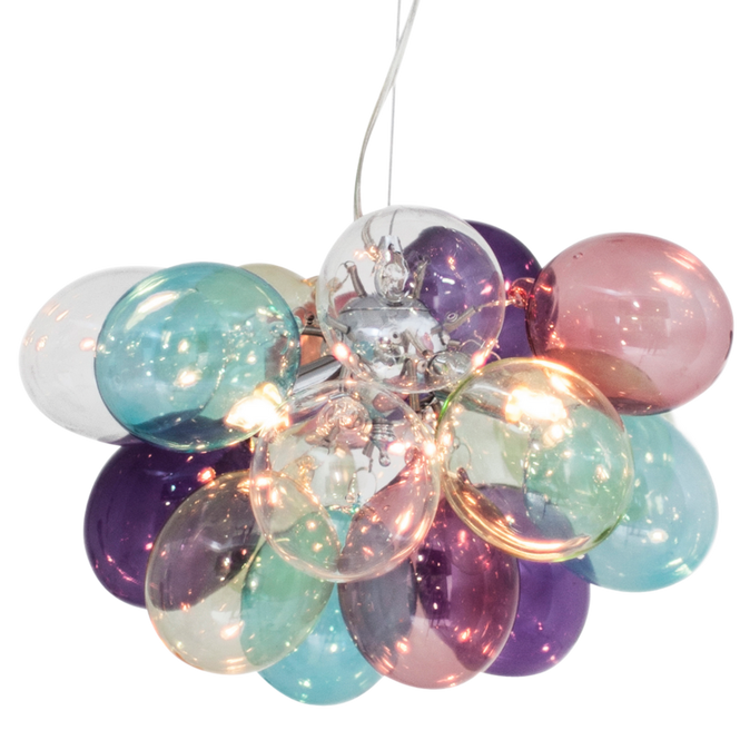 By Rydéns Gross glass hanging lamp colourful 30 cm