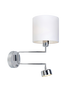 Thelma seinävalaisin, 2 lamppua, krominvärinen/valkoinen