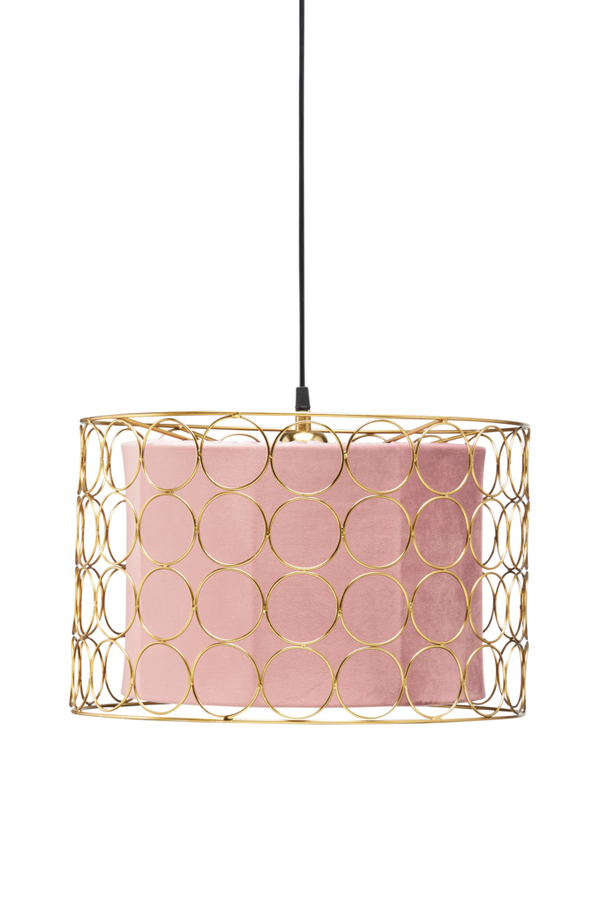 Bilde av Taklampe Ring 40 cm Gull - Gull / Klar Rosa
