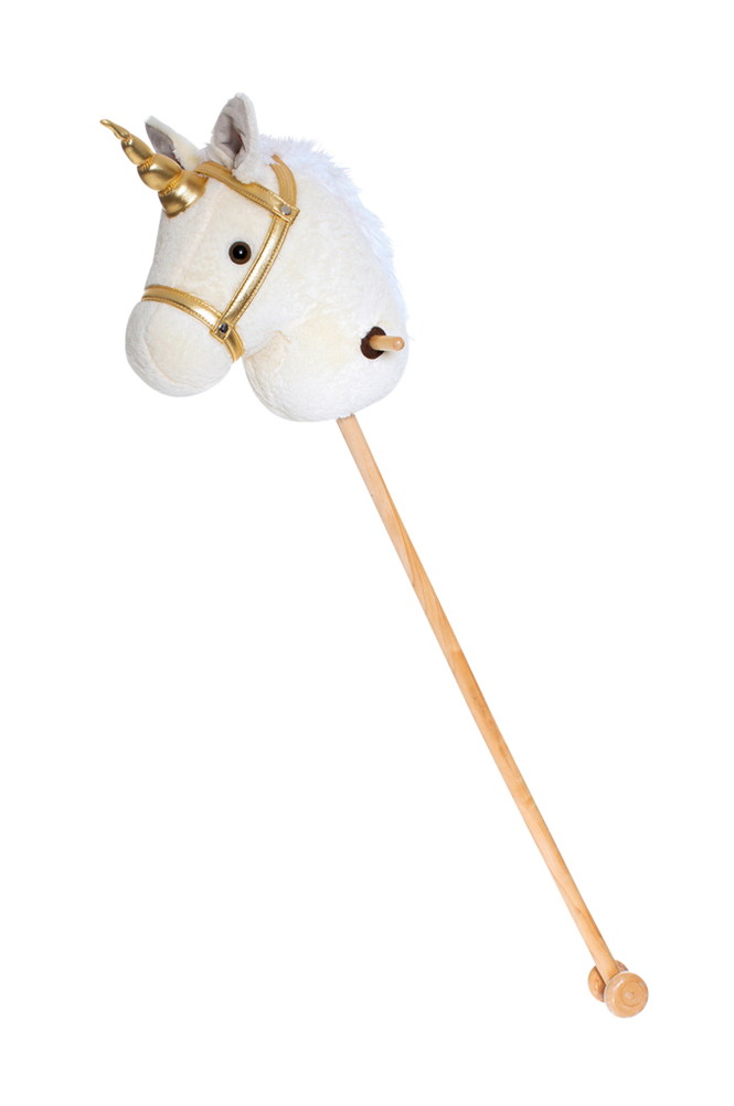Teddykompaniet Käpphäst vit enhörning 100cm