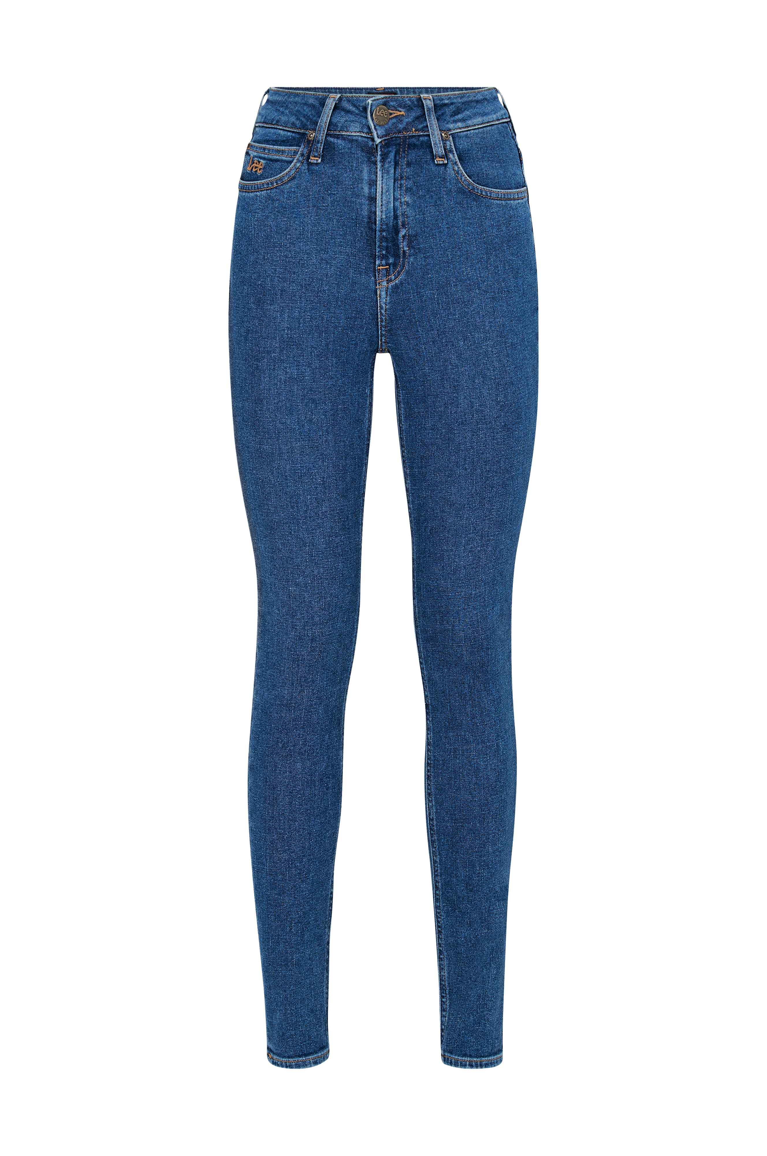 Lee Jeans Scarlett High Skinny Blå Slim Ellos.no