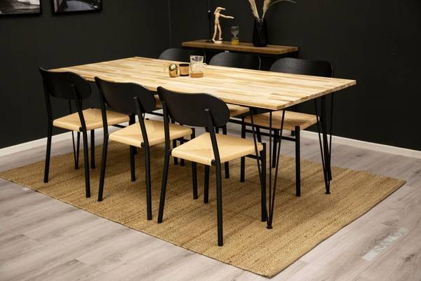 Bilde av Spisegruppe Brentwood bord og 6 stk Polly stoler - 30151
