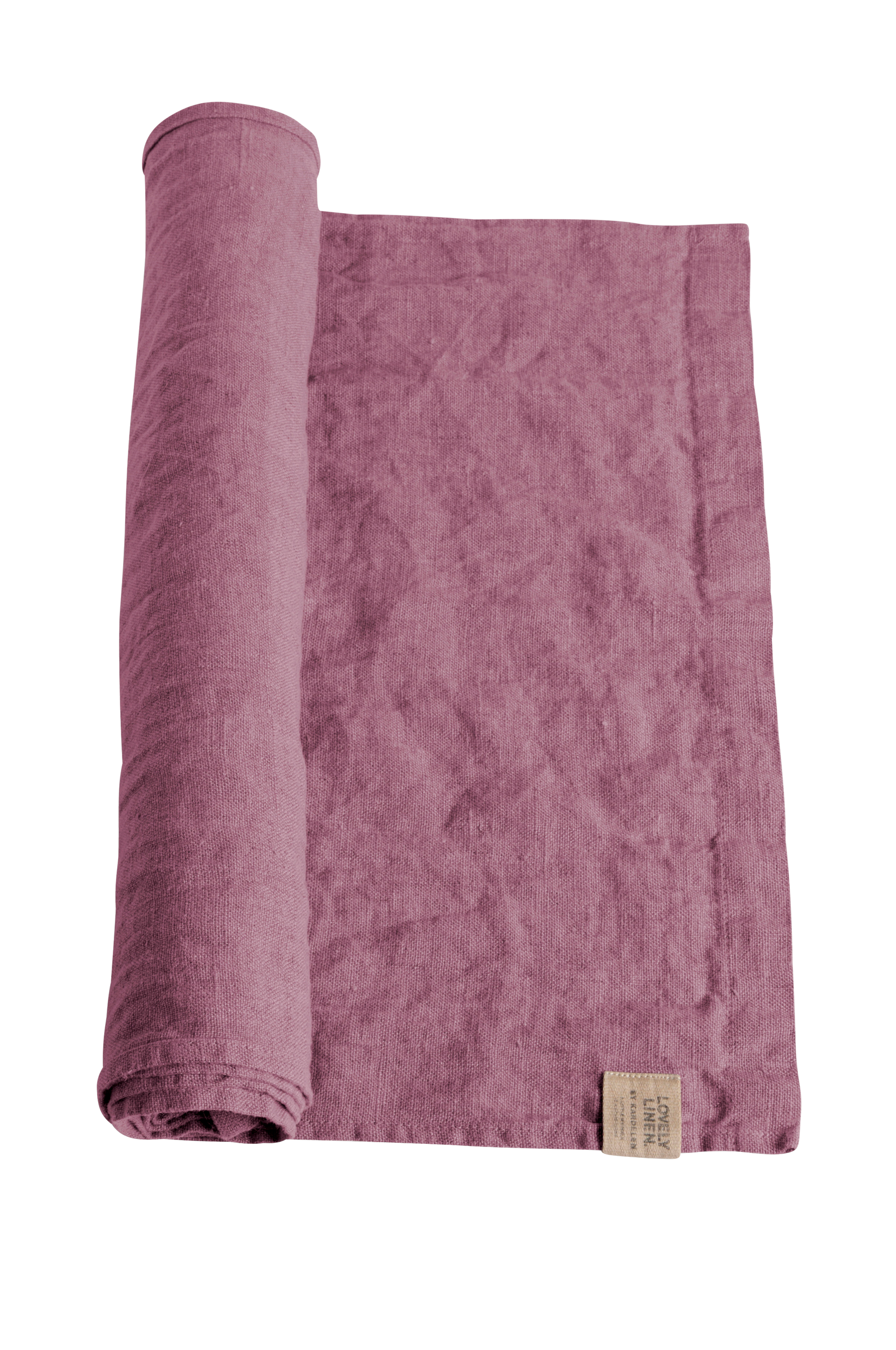 Lovely Linen - Löpare Lovely i tvättat lin - Rosa - 45X150