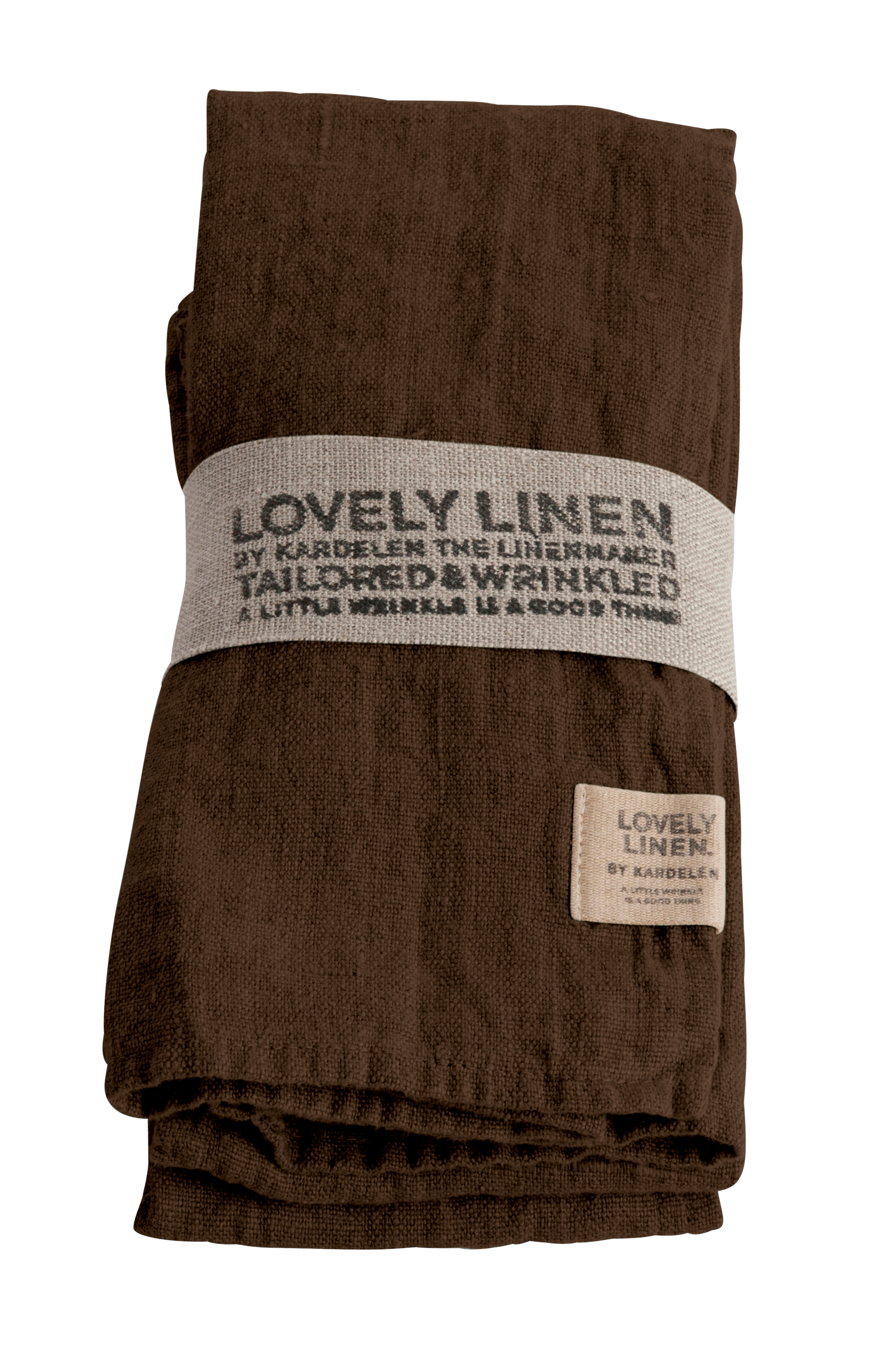 Lovely Linen - Servett Lovely 4-pack - Brun - 45X45