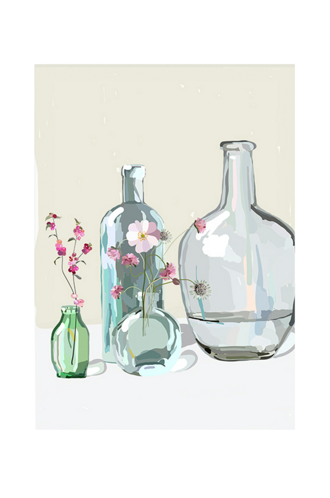 Bilde av Poster Glass bottles
