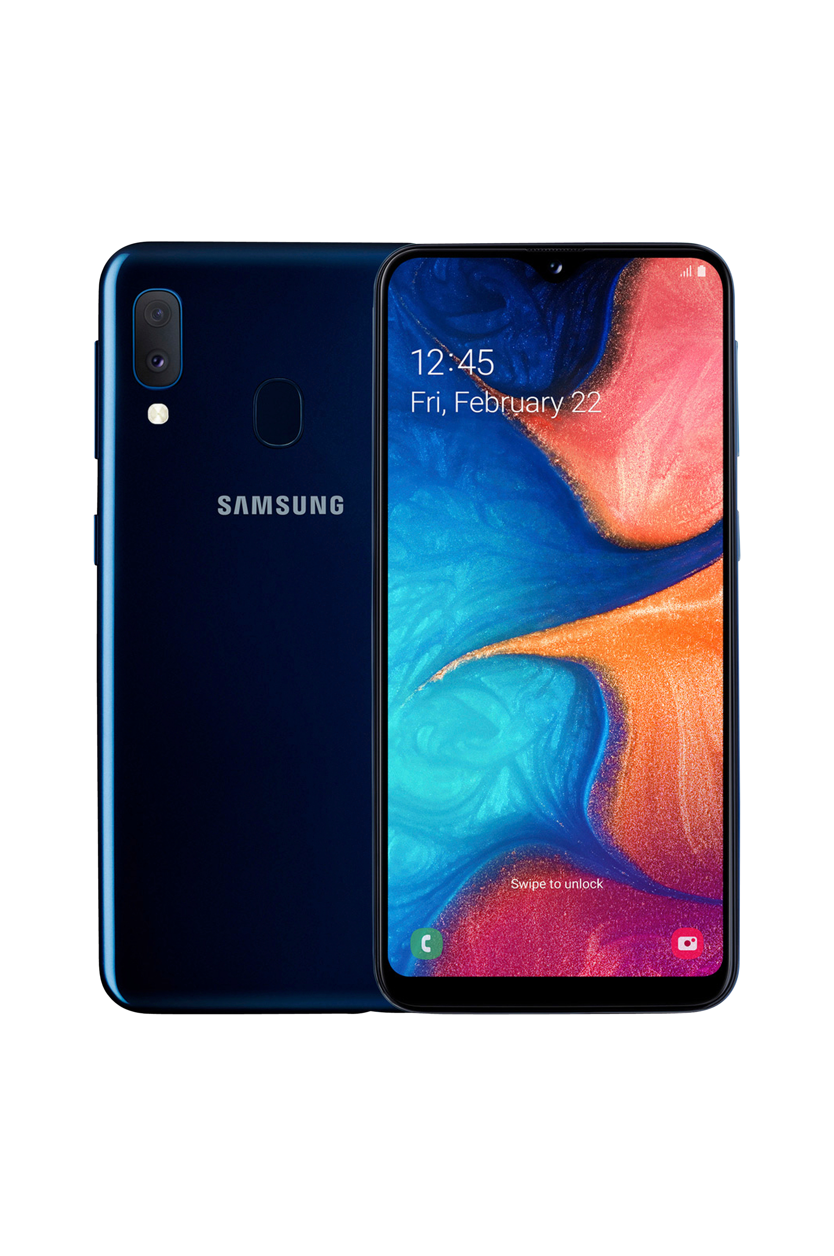 samsung galaxy a20e blue