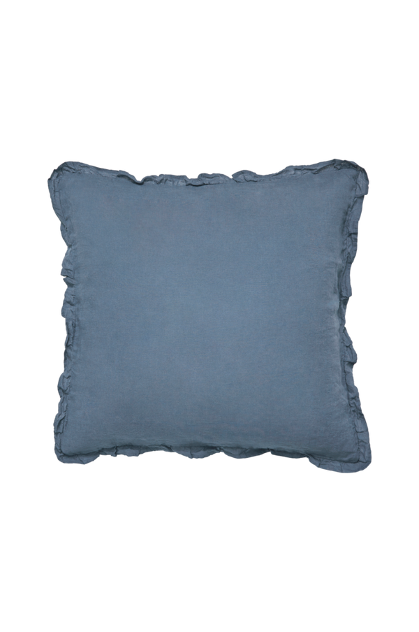 Bilde av Putevar Candice Frill i vasket lin, 65x65 cm - 30151
