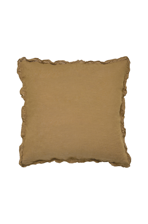 Bilde av Putevar Candice Frill i vasket lin, 65x65 cm - 30151
