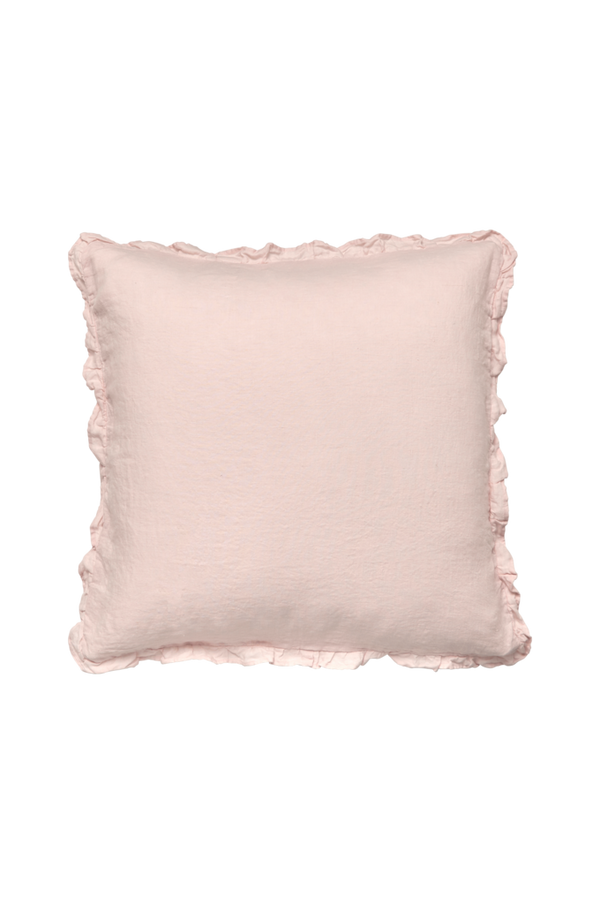 Bilde av Putevar Candice Frill i vasket lin, 65x65 cm - 30151
