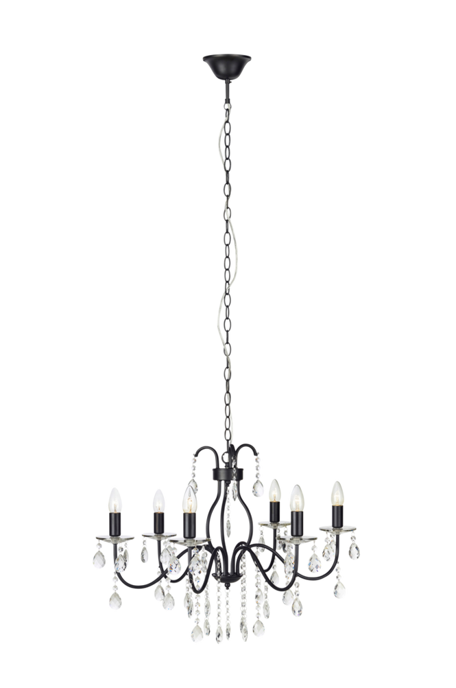 Mary chandelier, black metal