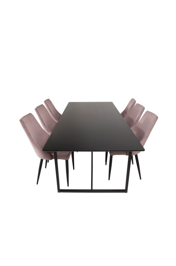 Bilde av Spisegruppe Pinner bord og 6 stk Leone stoler - 30151
