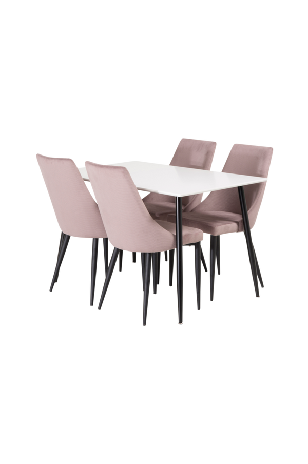 Bilde av Spisegruppe - Polar bord og 4 Leone stoler - Hvit
