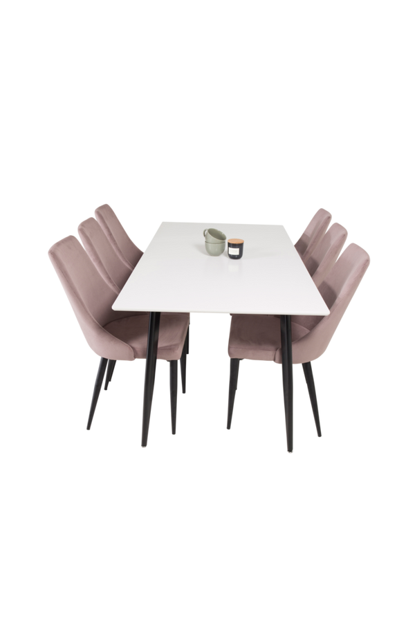 Bilde av Spisegruppe - Polar bord og 6 Leone stoler - 1

