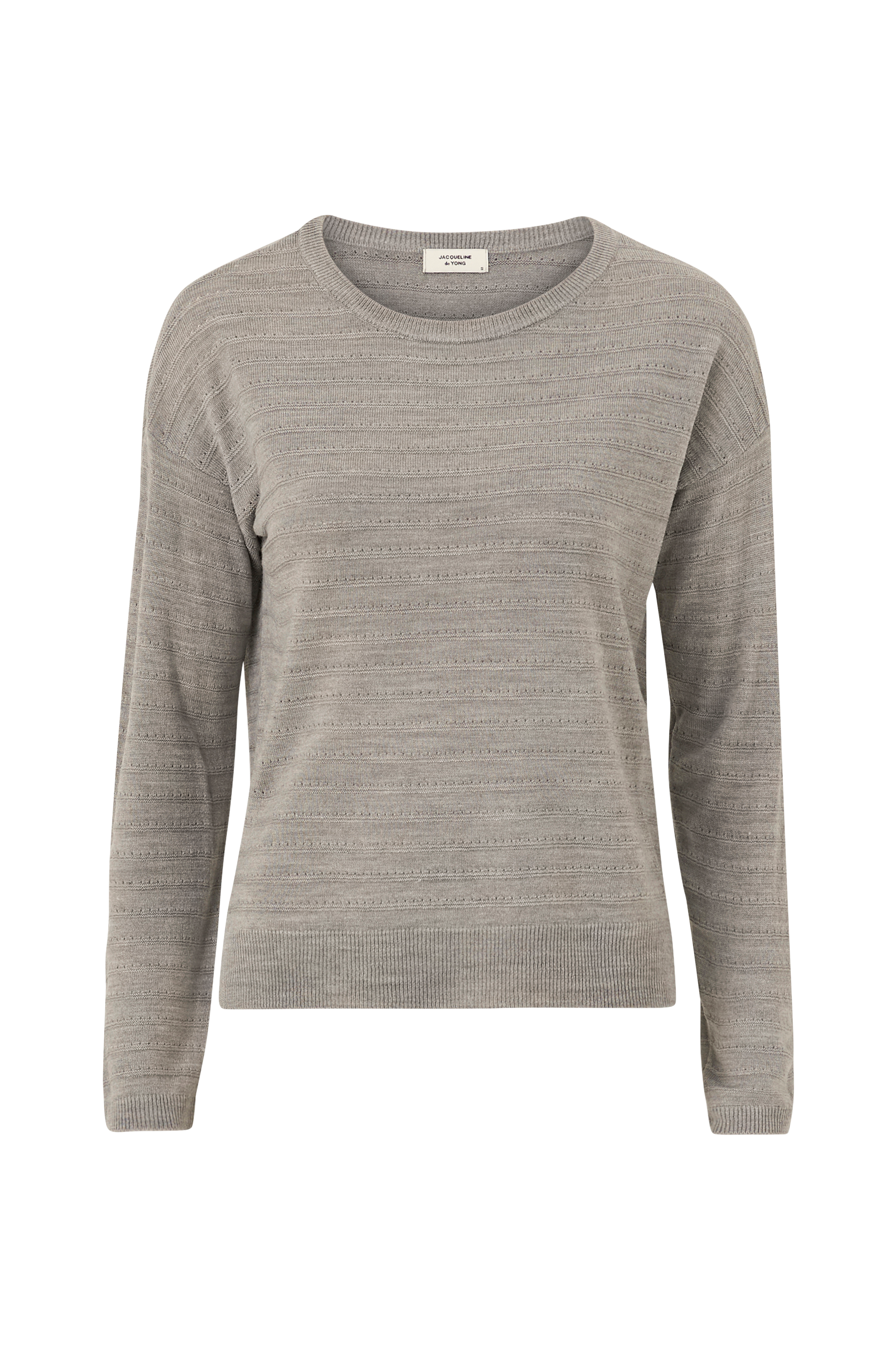 Jacqueline de Yong Trøje jdyGadot L/S Pullover Knt - Grå - Striktrøjer Jacqueline de Yong Trøje jdyGadot L/S Pullover Knt - Grå - Striktrøjer