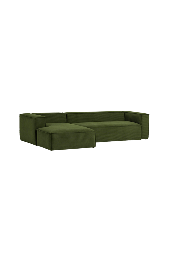 BLOK soffa – divan vänster Mörkgrön