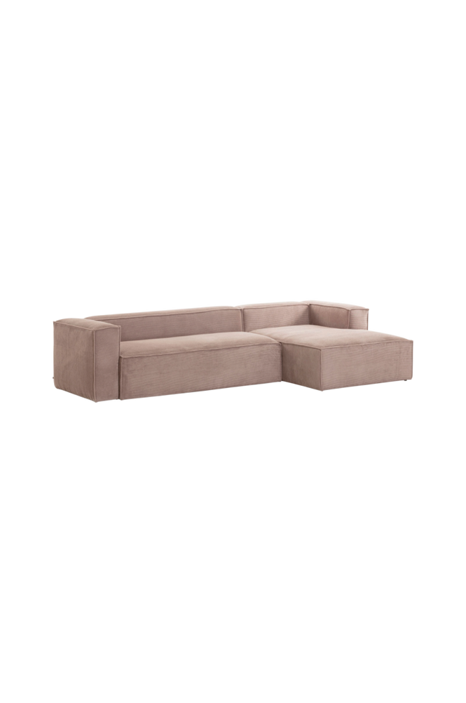 BLOK soffa 3-sits – divan höger Rosa