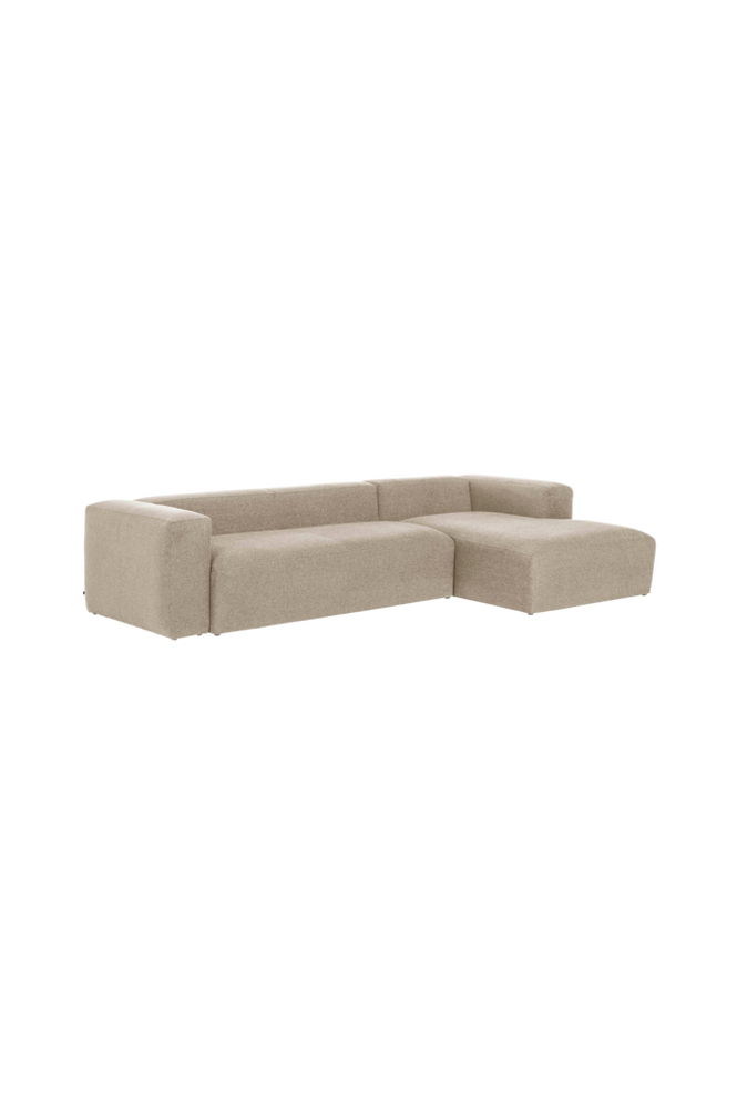 BLOK soffa 3-sits – divan höger Beige