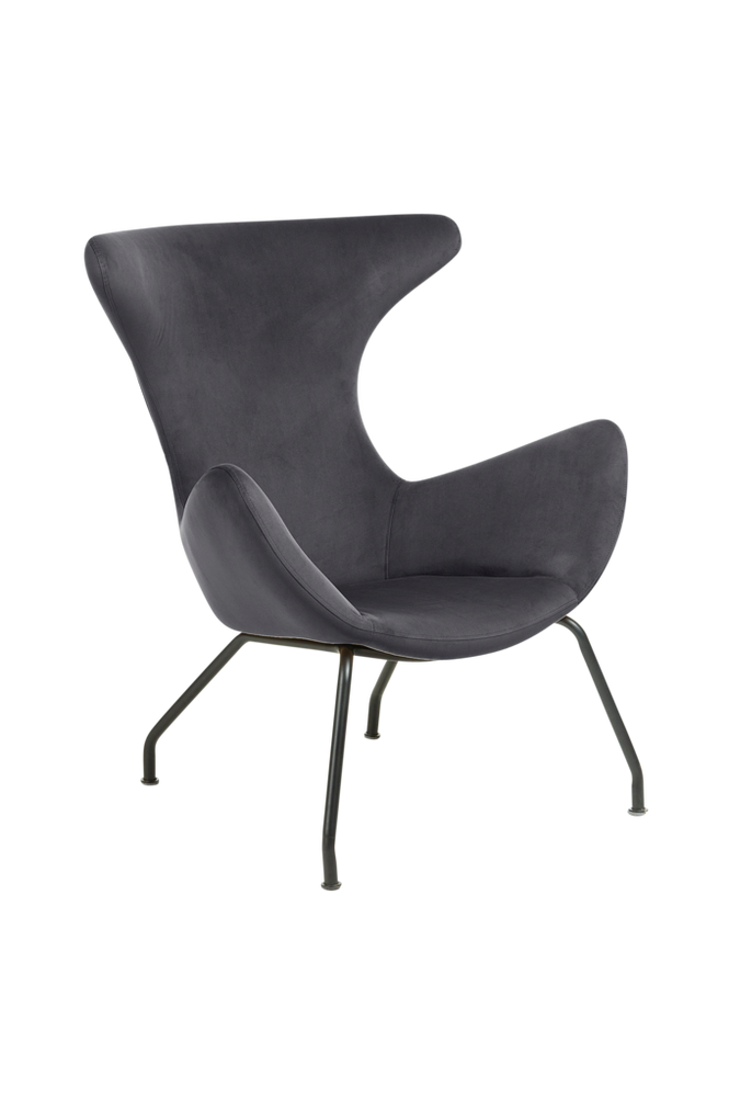 Unoliving LaForma - Vanda Loungestol - Mørkegrå velour