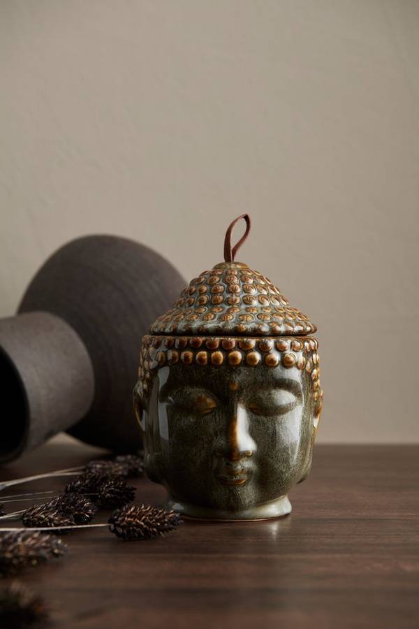 Bilde av Potte / krukke Buddha med lokk - 30151
