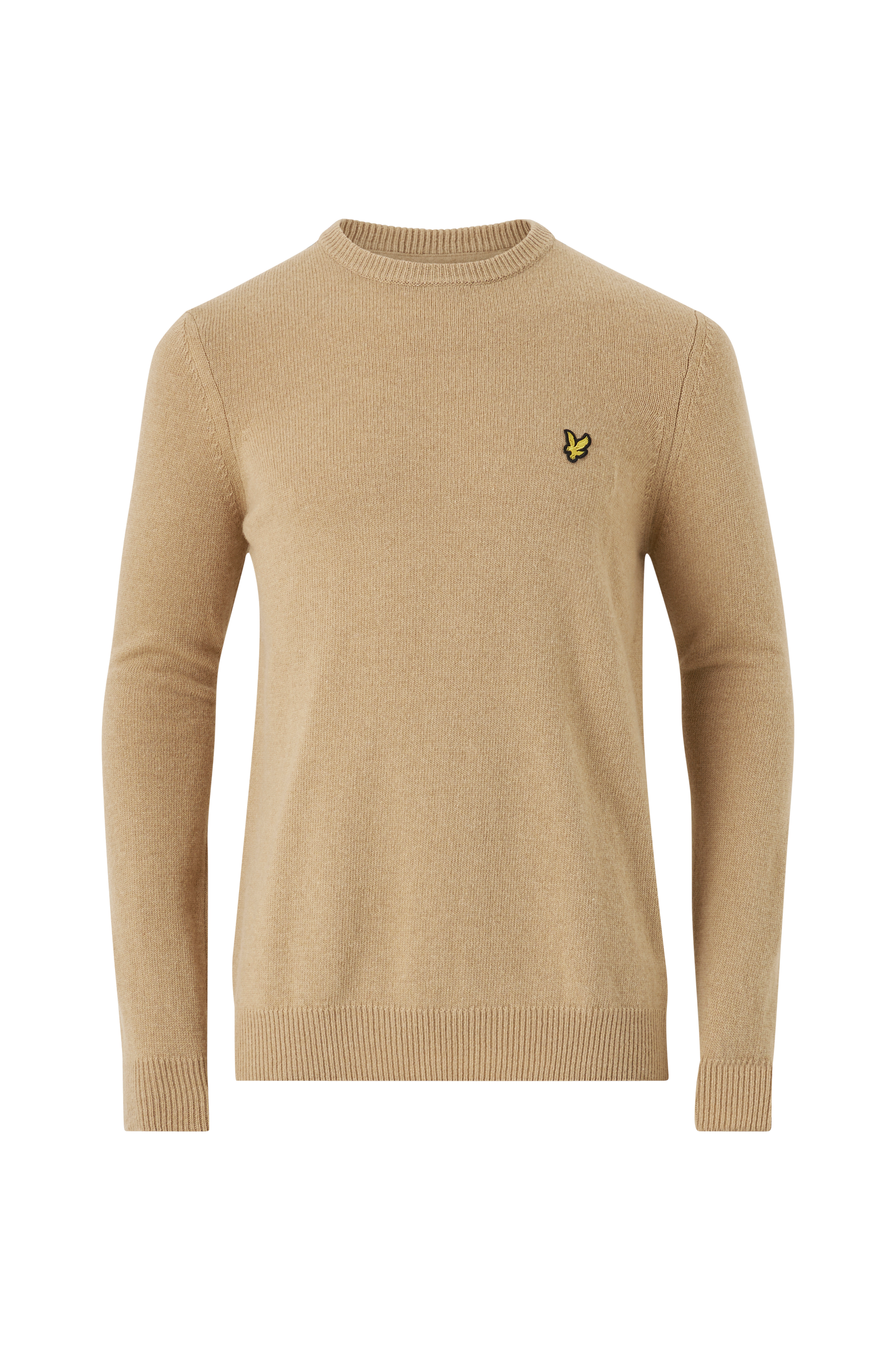 Lyle & Scott - Stickad Tröja Crew Neck Lambswool Blend Jumper - Brun - M