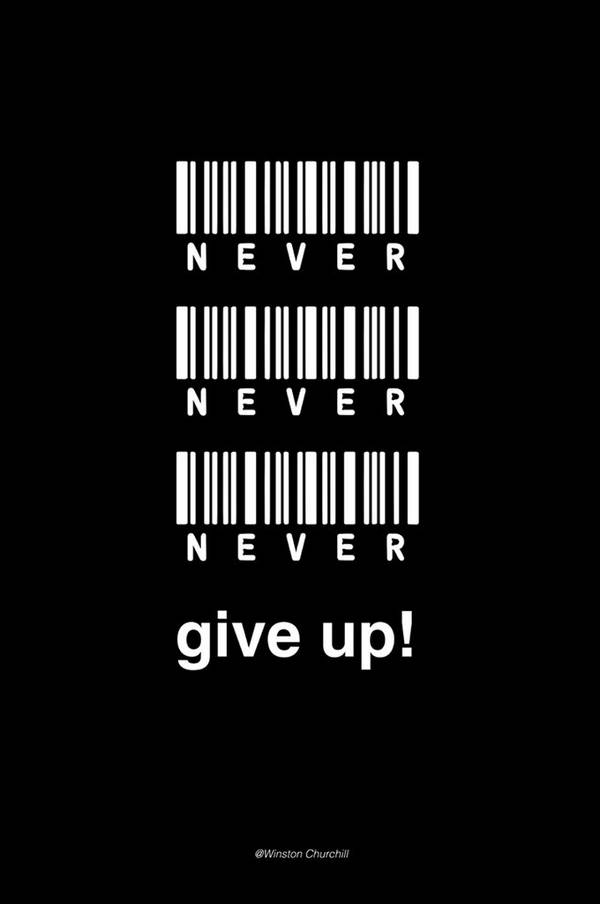 Bilde av Poster Never give up - 1
