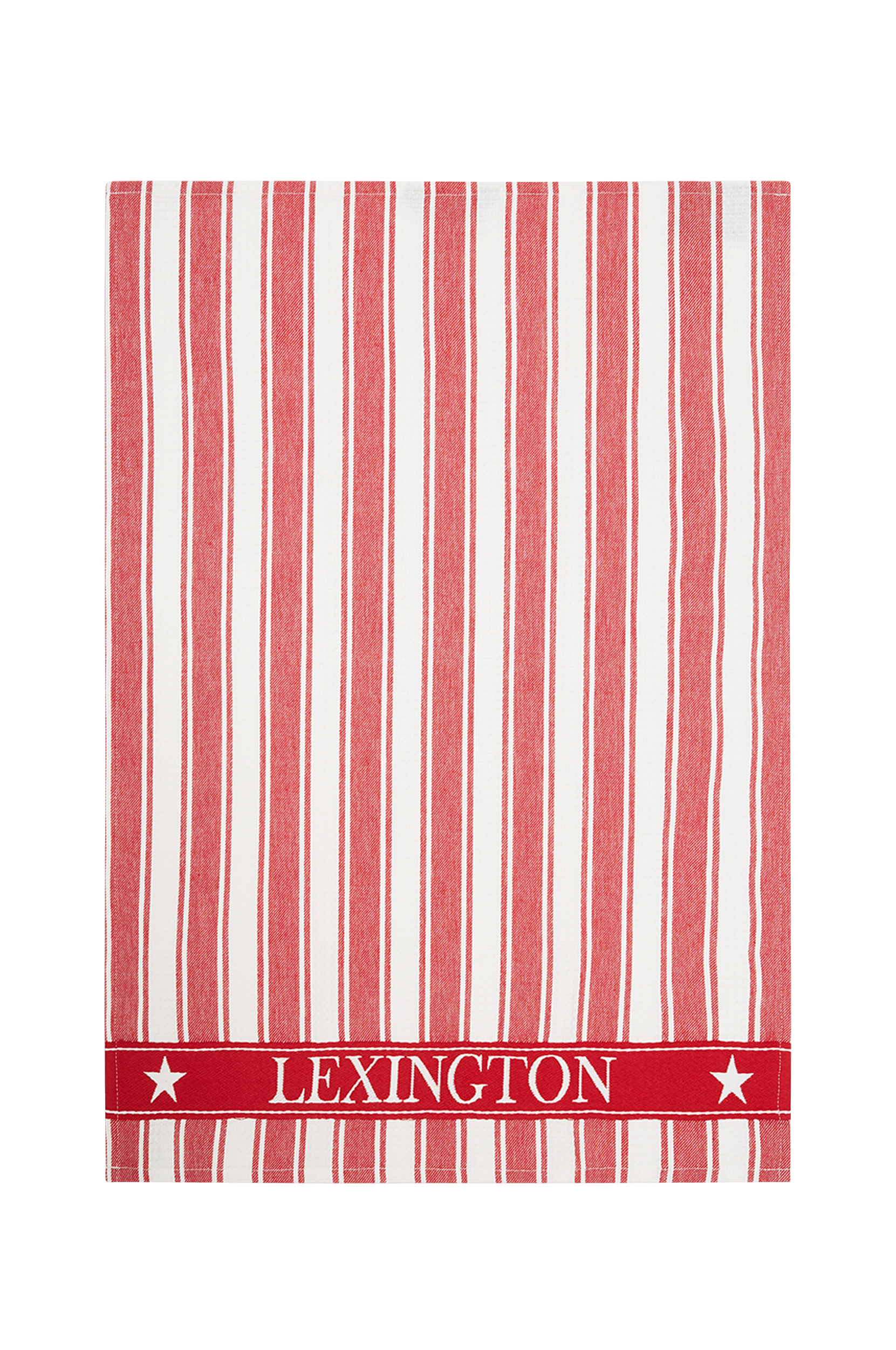 Lexington - Kökshandduk Icons Cotton Twill Waffle Striped Kitchen Towel - Röd - 50X70