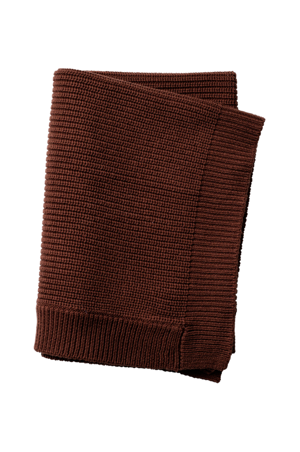 Bilde av Wool Knitted Blanket - Chocolate - 30151
