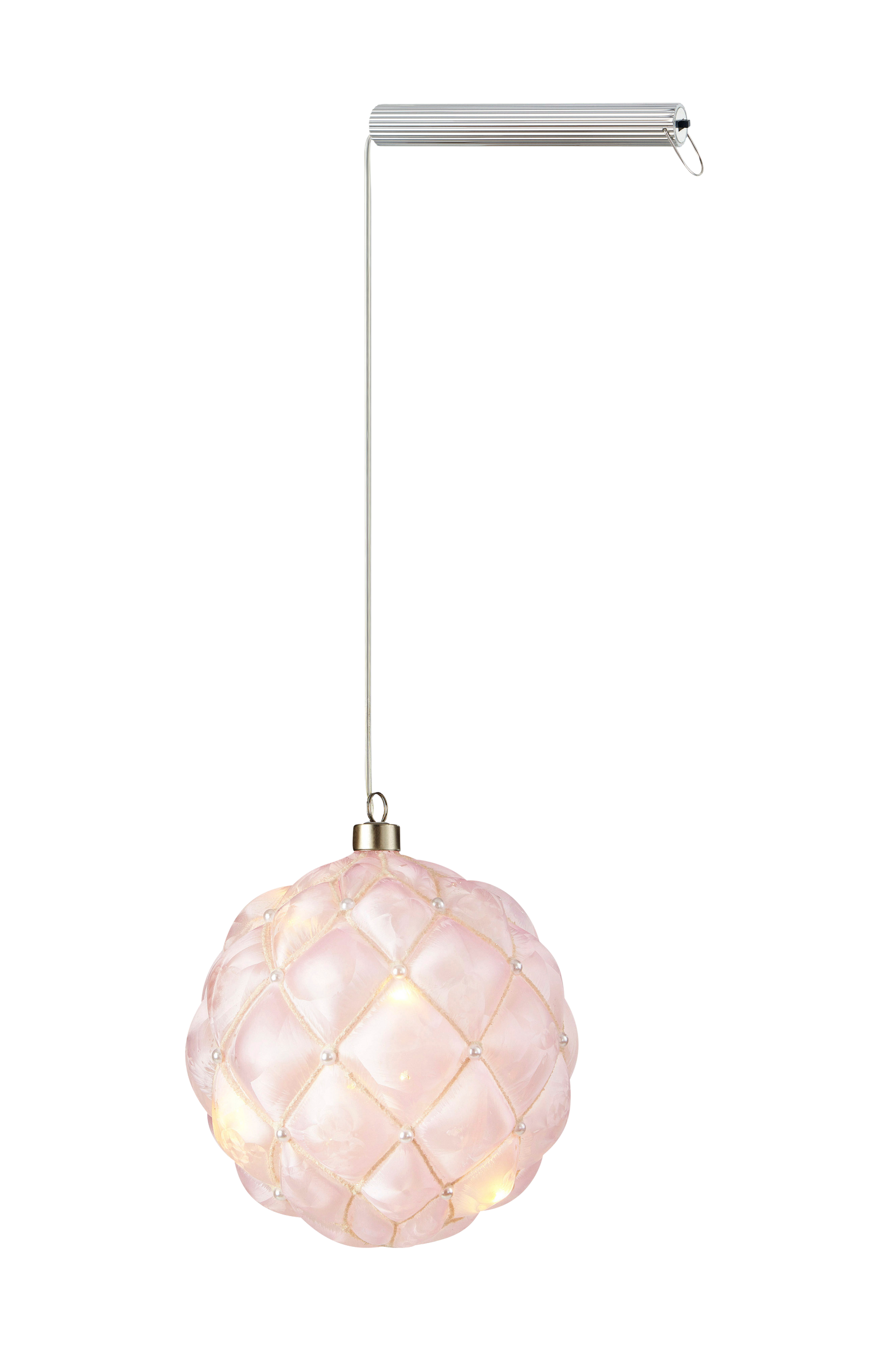 Markslöjd - PEARL glas dekoration 15 cm  - Rosa