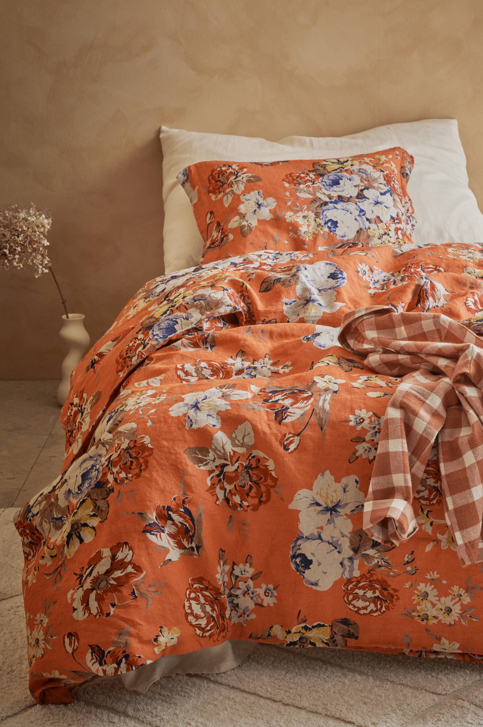 Ellos - Påslakanset Candice Rose 2 delar - Orange - 150X200