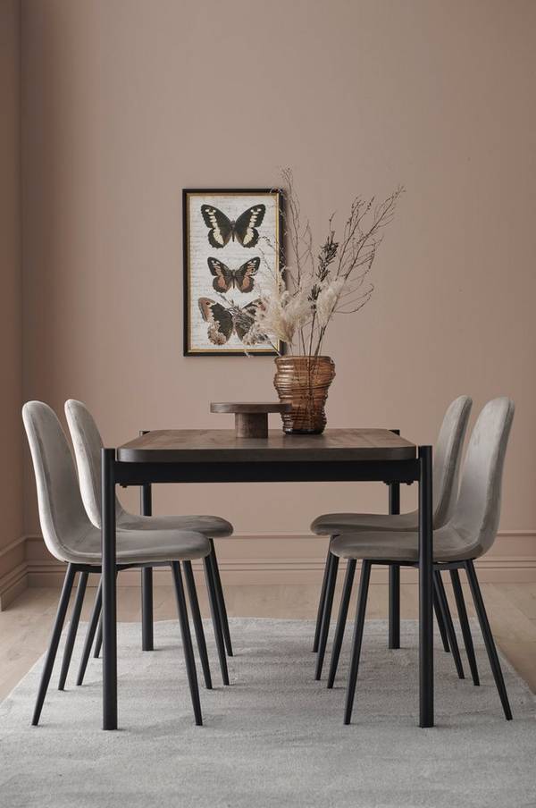 Bilde av Spisegruppe Gilda, bord 120x80 cm + 4 stoler - 1
