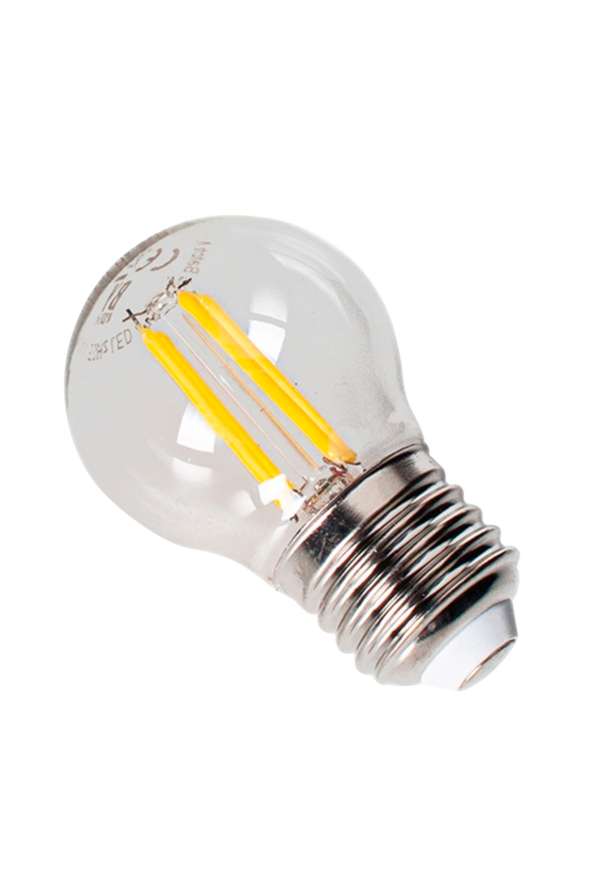 Filament dekorpære LED-dimbar kule E27 4 W Ø 45mm rav