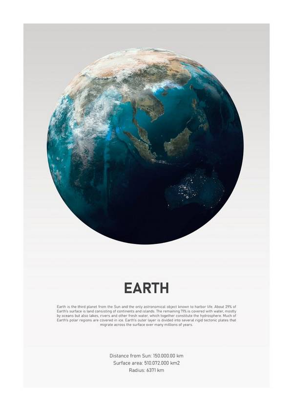 Bilde av Poster Earth Light - 1
