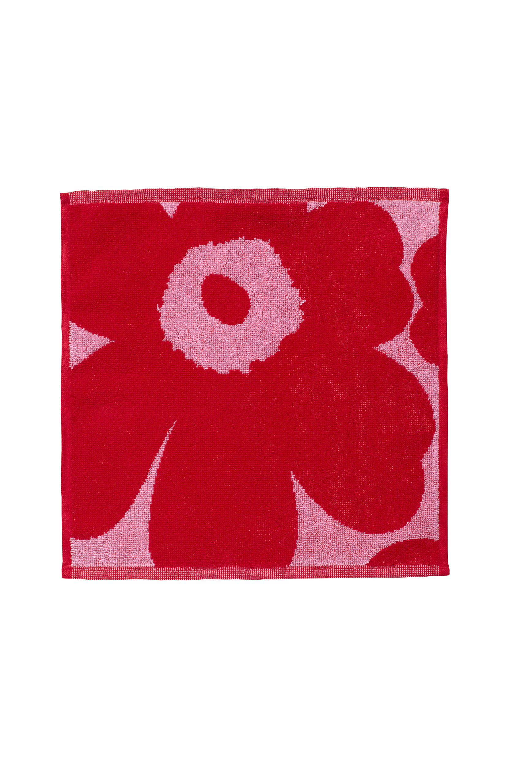 Marimekko - Liten handduk Unikko 30x30 cm - Röd - 30X30