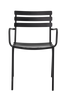 Monsi Dining Chair, Black, Galvanized iron