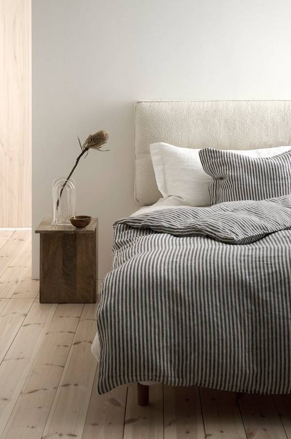 Bilde av Sengesett Candice Small Stripe i vasket lin, 2 deler - 30151
