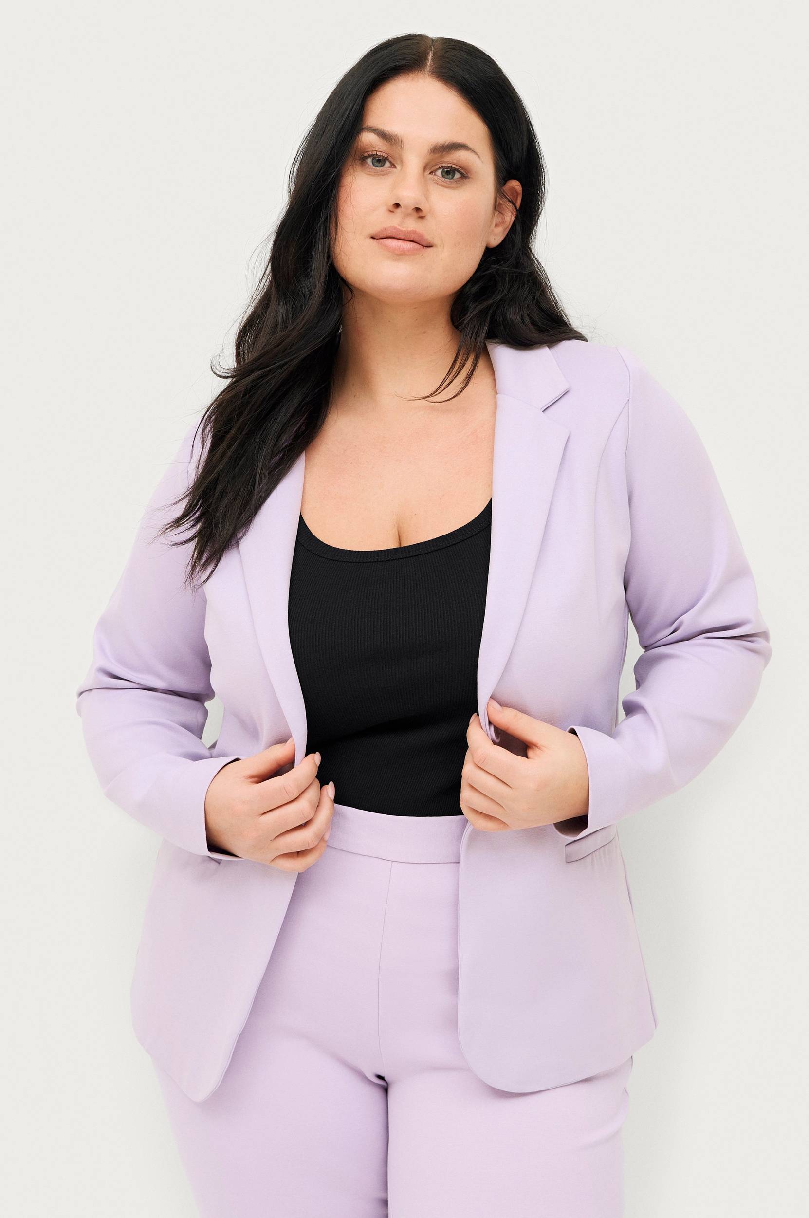 Zizzi - Kavaj jMaddie L/S Blazer - Lila - 42