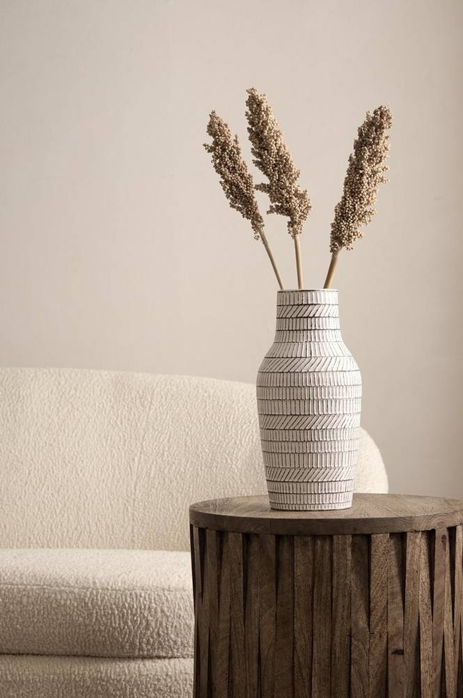 Ellos Vase Cream High høyde 34,5 cm