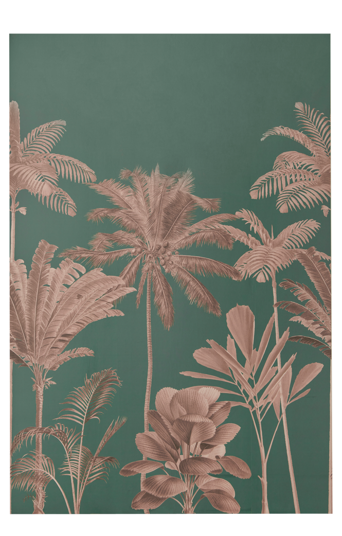 Wallpaper by ellos Tapetprøve Palms Smaragdgrønn