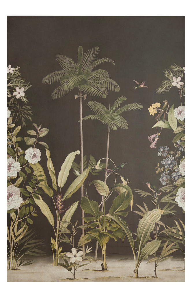 Wallpaper by ellos Tapetprøve Vintage Garden Brunsvart