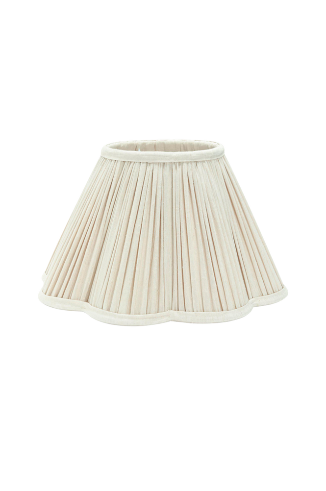 Toppringskärm Siv Plissé 25 cm Ivory