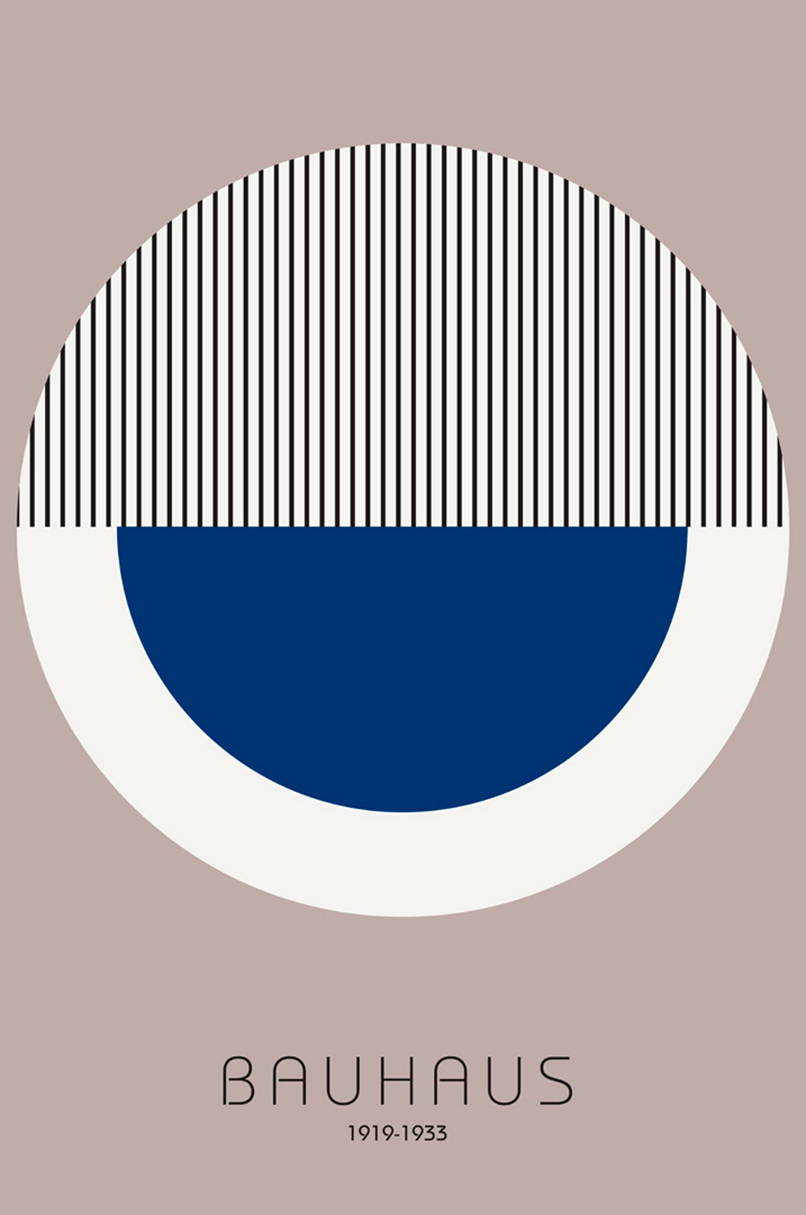 Malerifabrikken - Poster  Bauhaus 7 - Blå - 30X40