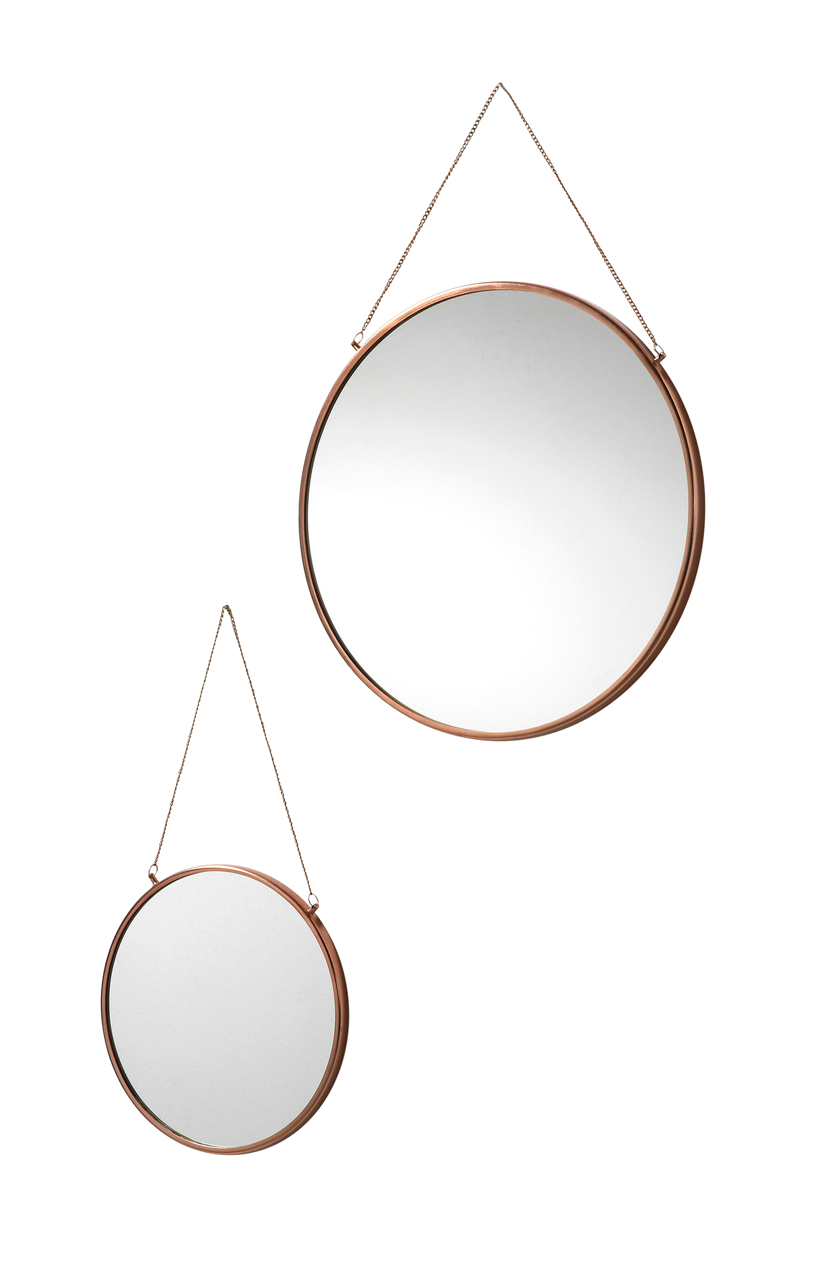 Kave Home - Spegel Icon, set om 2 - Koppar